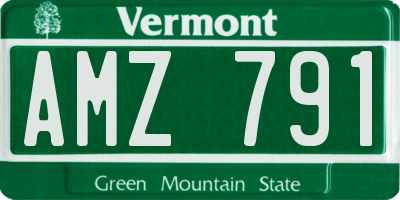 VT license plate AMZ791