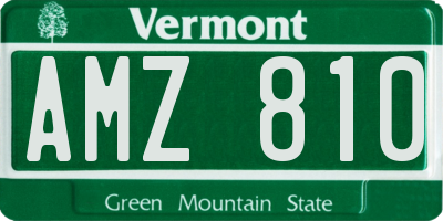 VT license plate AMZ810