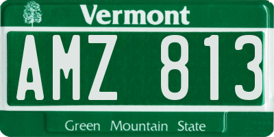 VT license plate AMZ813