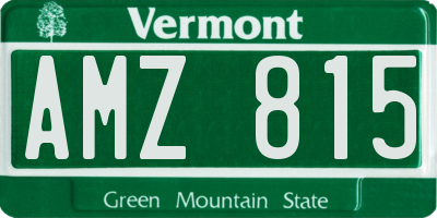 VT license plate AMZ815