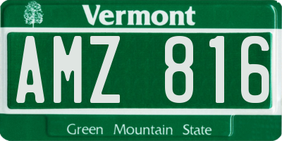 VT license plate AMZ816