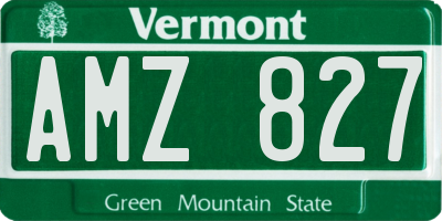 VT license plate AMZ827