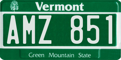 VT license plate AMZ851
