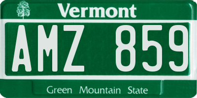 VT license plate AMZ859