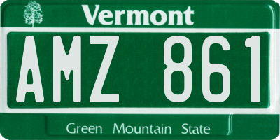VT license plate AMZ861