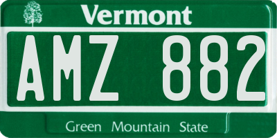 VT license plate AMZ882