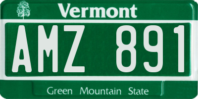 VT license plate AMZ891