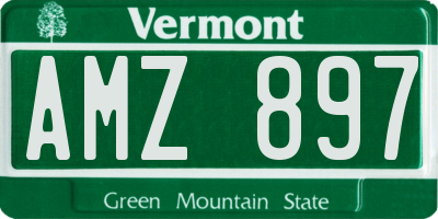 VT license plate AMZ897