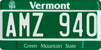 VT license plate AMZ940