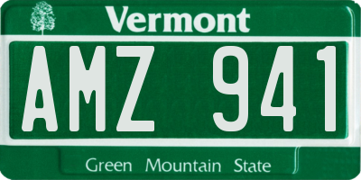 VT license plate AMZ941