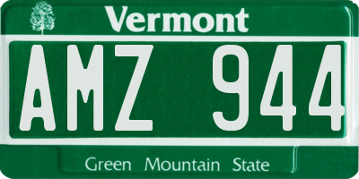 VT license plate AMZ944