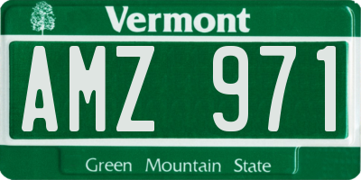 VT license plate AMZ971