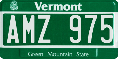 VT license plate AMZ975