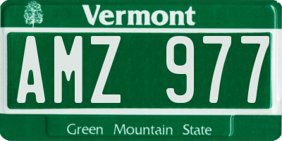 VT license plate AMZ977