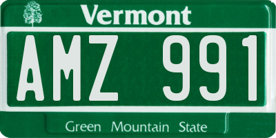 VT license plate AMZ991