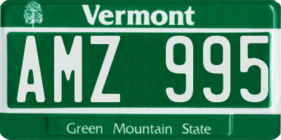 VT license plate AMZ995