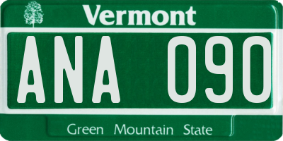 VT license plate ANA090