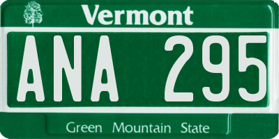 VT license plate ANA295