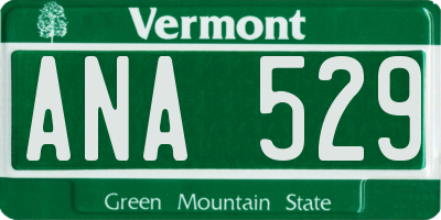 VT license plate ANA529