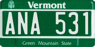 VT license plate ANA531