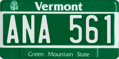VT license plate ANA561