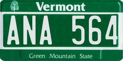 VT license plate ANA564