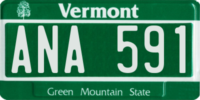 VT license plate ANA591