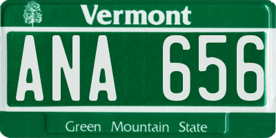 VT license plate ANA656