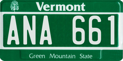 VT license plate ANA661