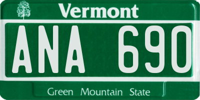 VT license plate ANA690