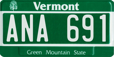 VT license plate ANA691