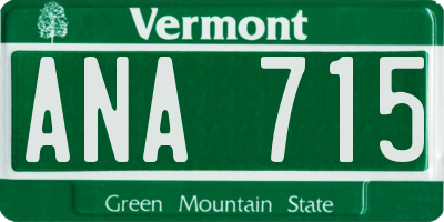 VT license plate ANA715
