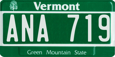 VT license plate ANA719