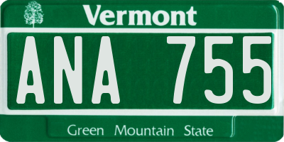 VT license plate ANA755