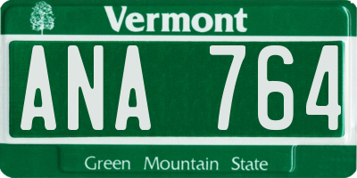 VT license plate ANA764