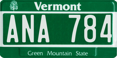 VT license plate ANA784