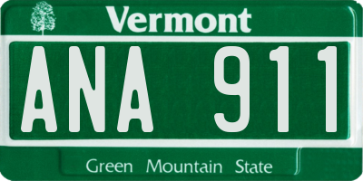 VT license plate ANA911