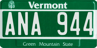 VT license plate ANA944