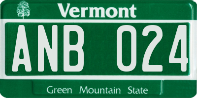 VT license plate ANB024