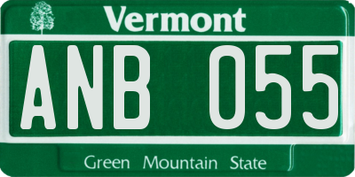 VT license plate ANB055