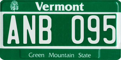 VT license plate ANB095