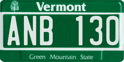 VT license plate ANB130