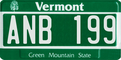 VT license plate ANB199