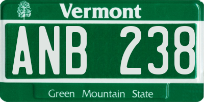 VT license plate ANB238