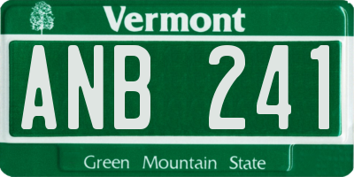 VT license plate ANB241