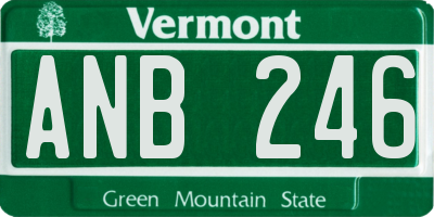 VT license plate ANB246