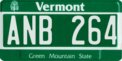 VT license plate ANB264