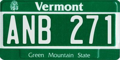 VT license plate ANB271