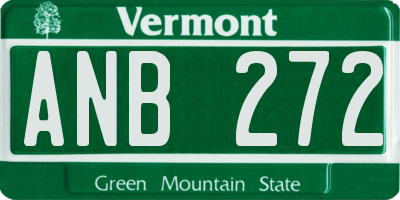 VT license plate ANB272