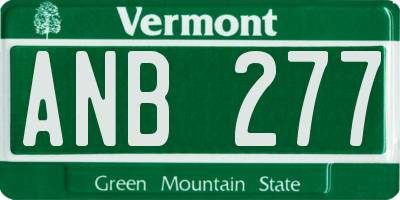 VT license plate ANB277